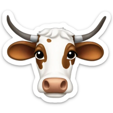 SPECKLED LONGHORN COW LONG LONG LONG HAPPY sticker