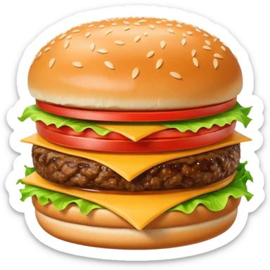McDonald's burger sticker