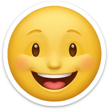 laughing face emoji, classic style sticker