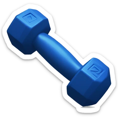 blue dumbbell sticker