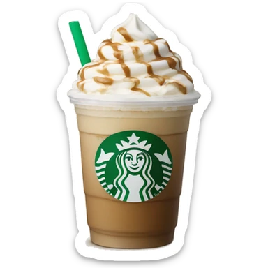 Carmel frappe Starbucks  sticker