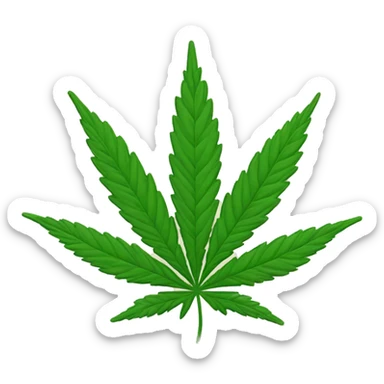 420 leaf hemp leaf  sticker