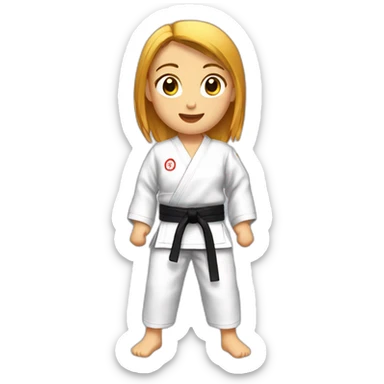 Ceinture de karate girl sticker