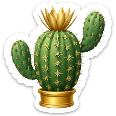 golf trophy cactus sticker