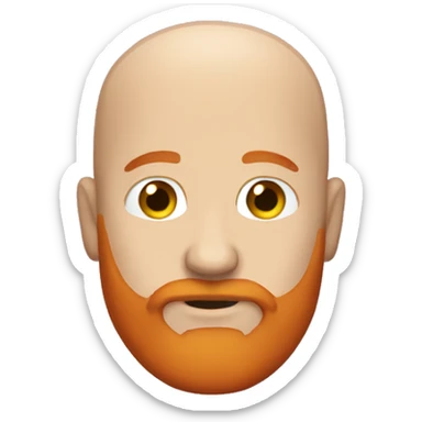 Bald white dude with red beard sticker