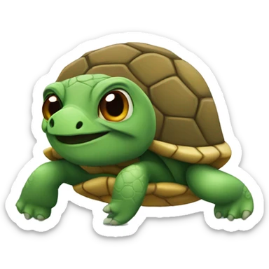 Human turtle sticker