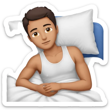 Masculine woman spooning in bed sticker