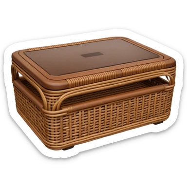Rattan coffee table sticker