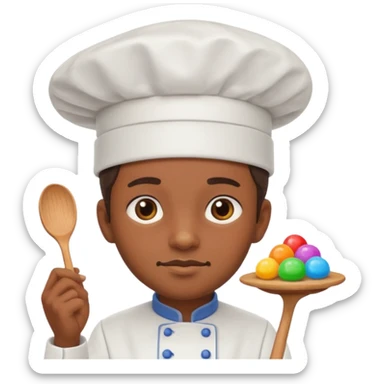 Chef + gumdrop hat sticker