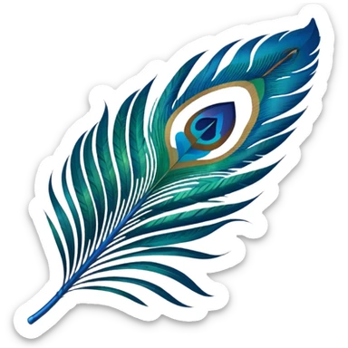 Peacock feather emoji sticker