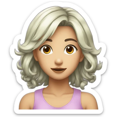 uma manga com cabelo sticker