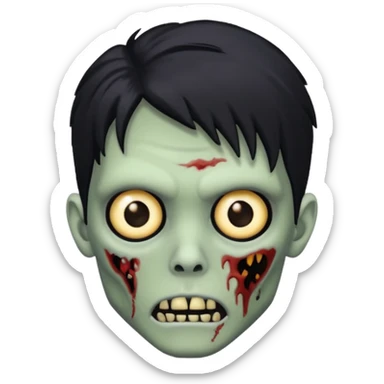 🧟‍♂️ with black scene hair and a little more human looking sticker