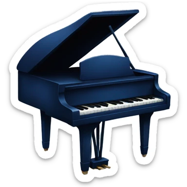 Dark blue piano  sticker