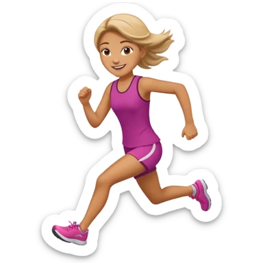 run girl sticker