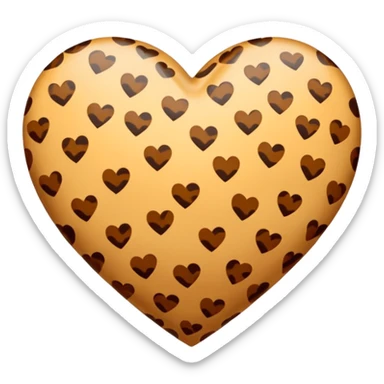 heart with a cheetah print texture sticker