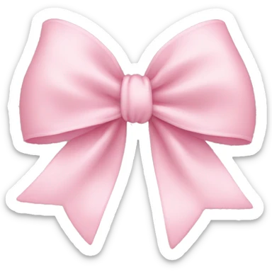 Light pink bow sticker