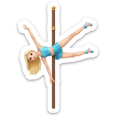 Girl pole dance  sticker
