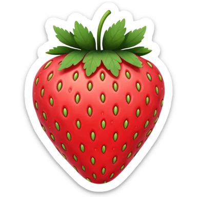 Una fresa pero dibujada sin color  sticker