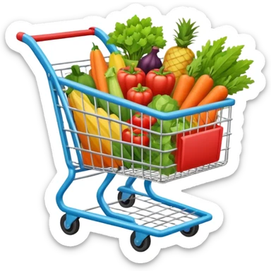 shopping cart full sticker