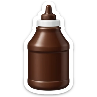 Chocolate sauce bottle sticker