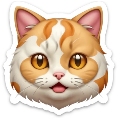 Een japanse cat die aan het wenen is is sticker