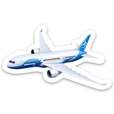 Boeing 787 Dreamliner - Boeing (Model Year: 2022) (Iconic colour: White with blue) sticker