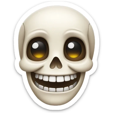 Skull face smiling  sticker
