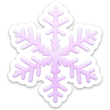 Pink snowflake sticker