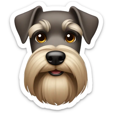 brown mini schnauzer  sticker