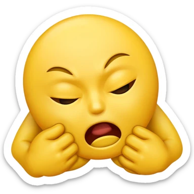 emoji strangling itself  sticker