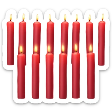 Red Christmas candles  Schwibbogen sticker