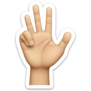 two hands palm up with wrist touching fingers slightly curled sticker