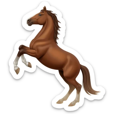 Crazy horse rearing up sticker