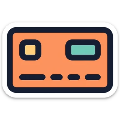 credit card with chip sticker