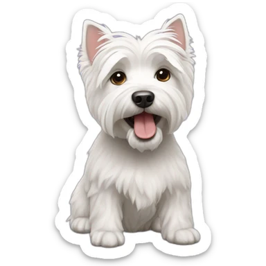 Westie dog sticker