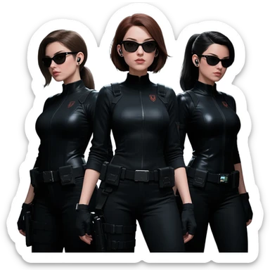three spy girls sticker