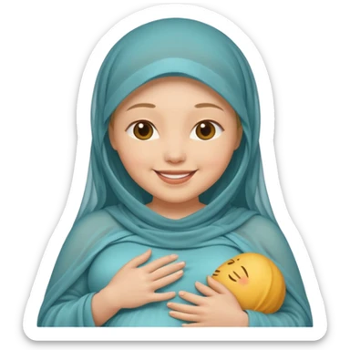 Une femme voilée enceinte sticker
