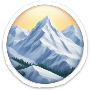 snowy mountain sticker