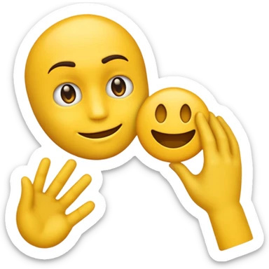 Emoji jaune qui se croque le doigt en regardant vers la droite sticker