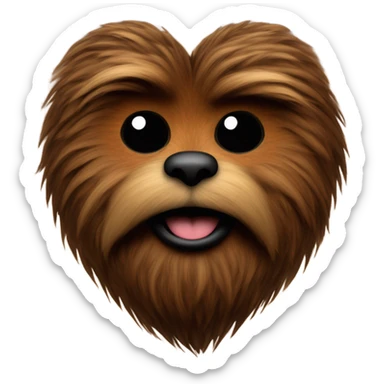 Chewbacca heart sticker
