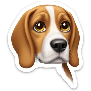 Beagle dog doing puppy eyes sticker