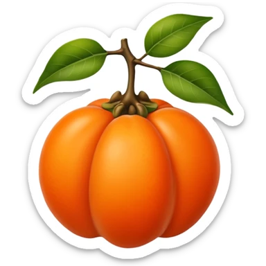 persimmon fruit simple sticker