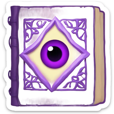 spell book that's purple with eye in the middle sticker