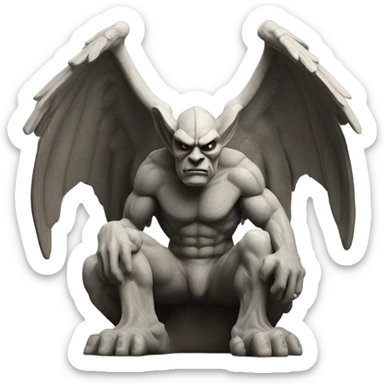 Gargoyle with wings sticker