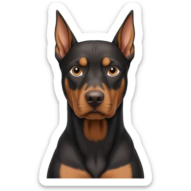 Dobermann european uncropped sticker