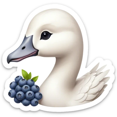 a polite goose pick a blueberry  sticker