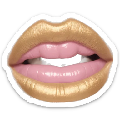 vintage rococo pale pink lipstick  sticker
