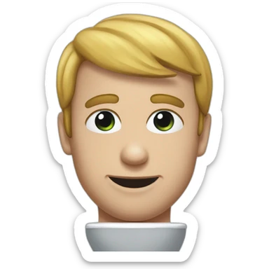 Macron au toilette sticker