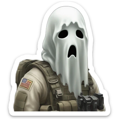 Ghost from call of duty sticker