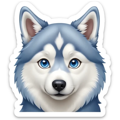 Husky siberian blue eyes love  sticker